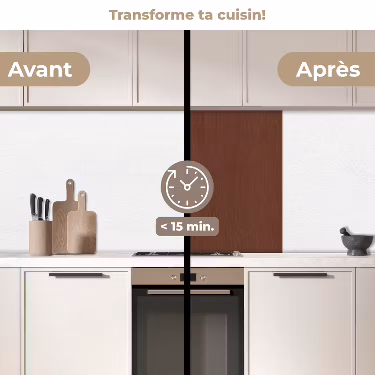 Crédence cuisine - Bois - Étagère - Abstrait - Motifs — 2
