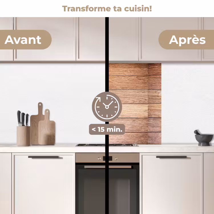 Crédence cuisine - Chêne - Planches - Motifs — 2