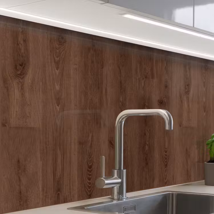 Crédence cuisine - Marron - Motifs - Bois — 1