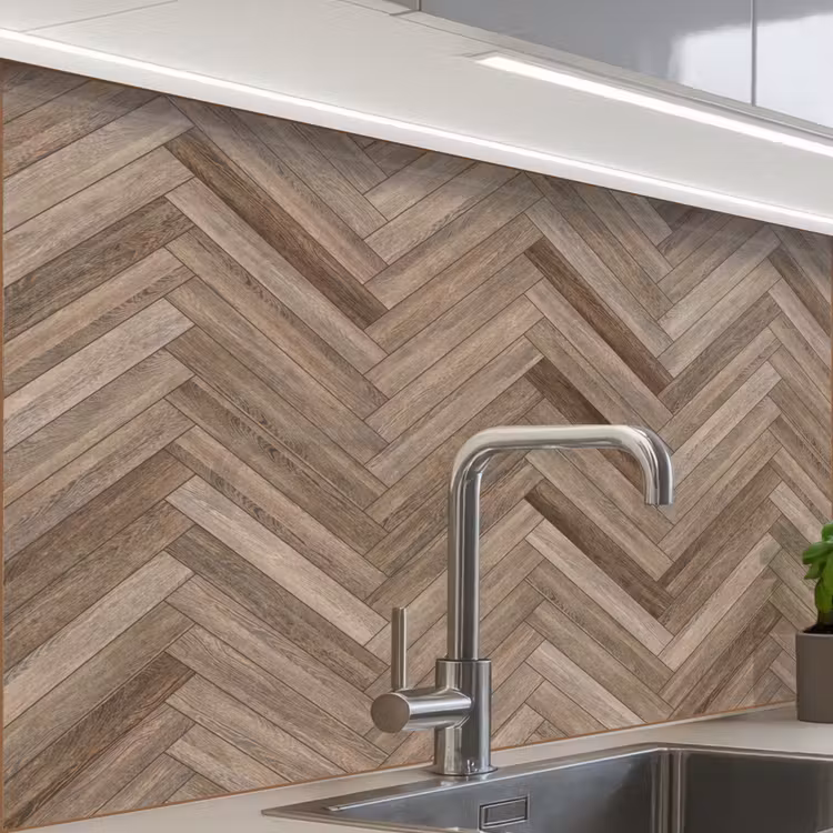 Crédence cuisine - Motifs - Bois - Marron — 1