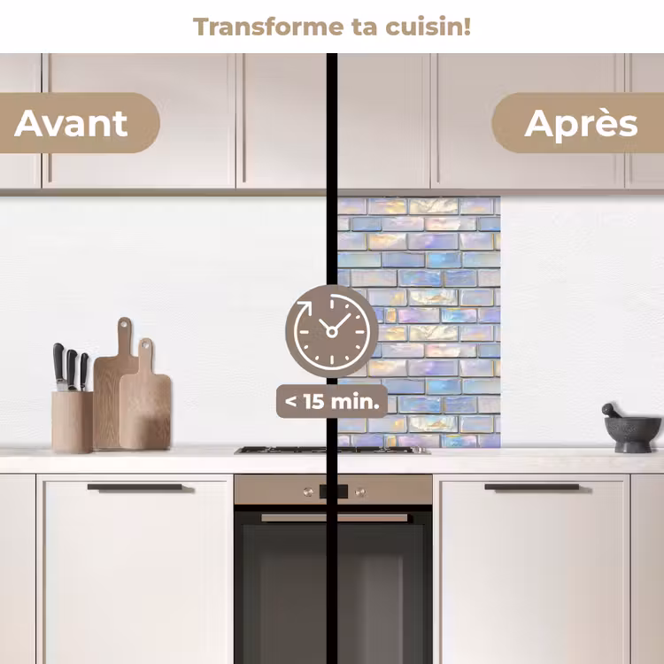 Crédence cuisine - Brillant - Mur - Nacre — 2