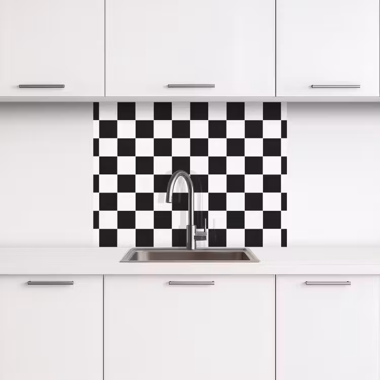 Crédence cuisine - Classique - Motif - Noir - Blanc — 3