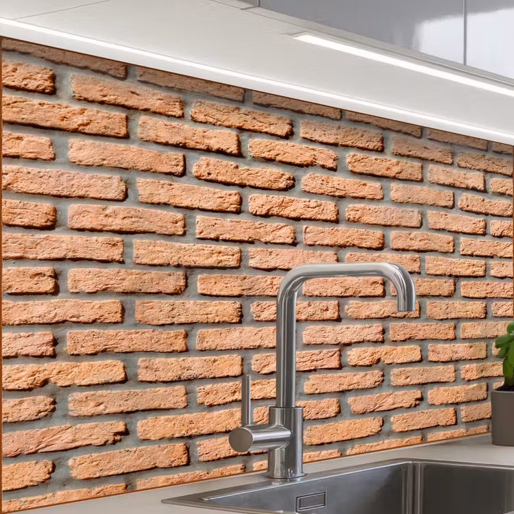 Crédence cuisine - Bakstenen - Rood - Muur — 1