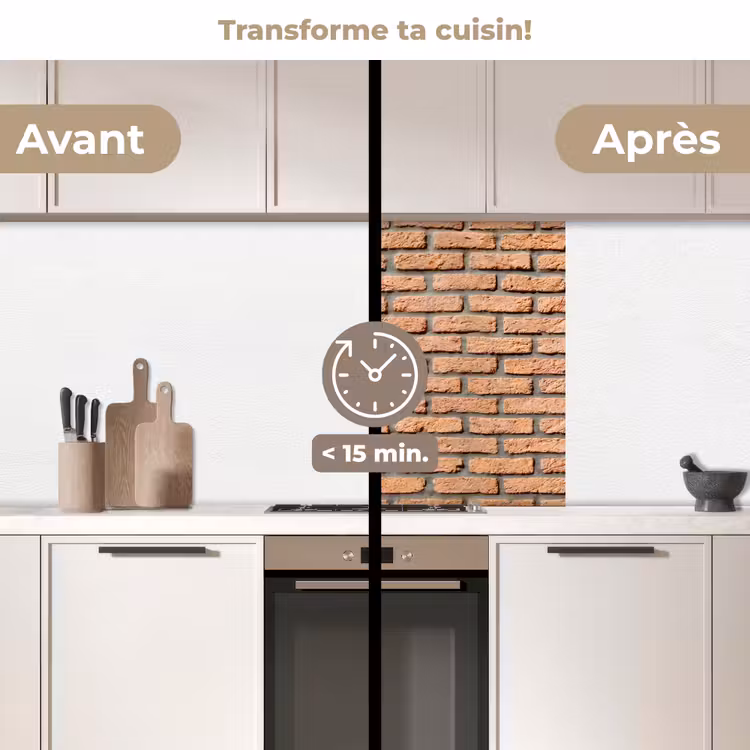 Crédence cuisine - Bakstenen - Rood - Muur — 2
