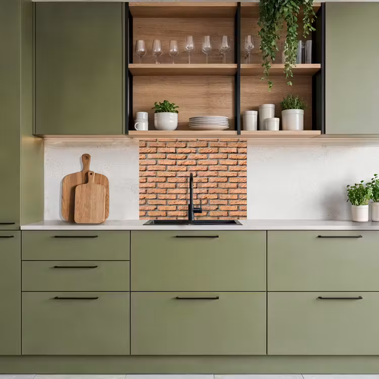 Crédence cuisine - Bakstenen - Rood - Muur — 7