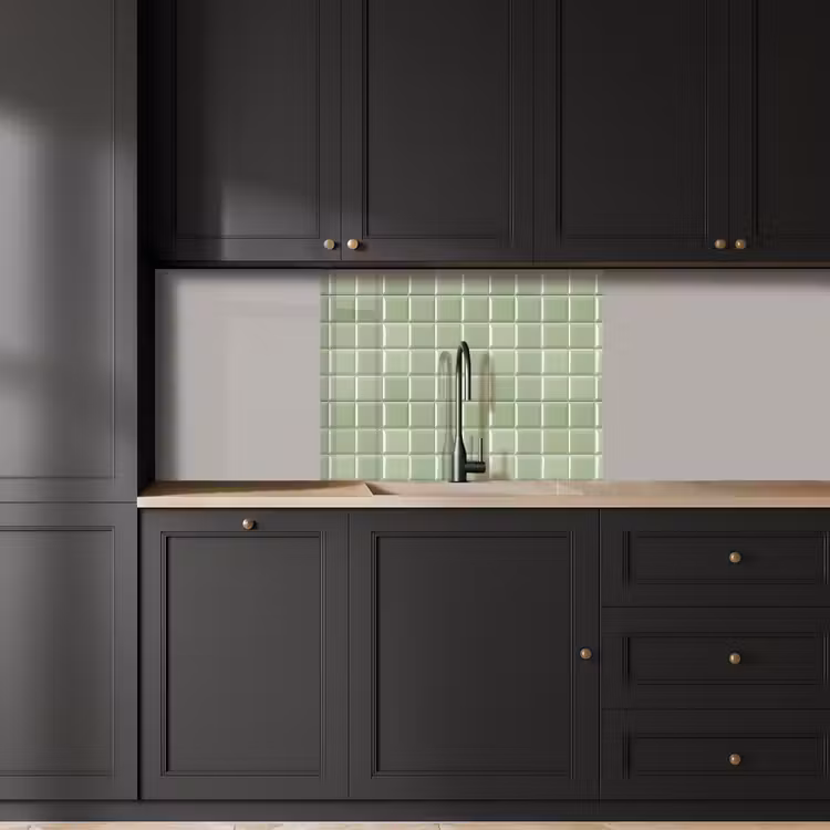 Crédence cuisine - Brillant - Mosaïque - Carreaux - Doux - Vert — 5
