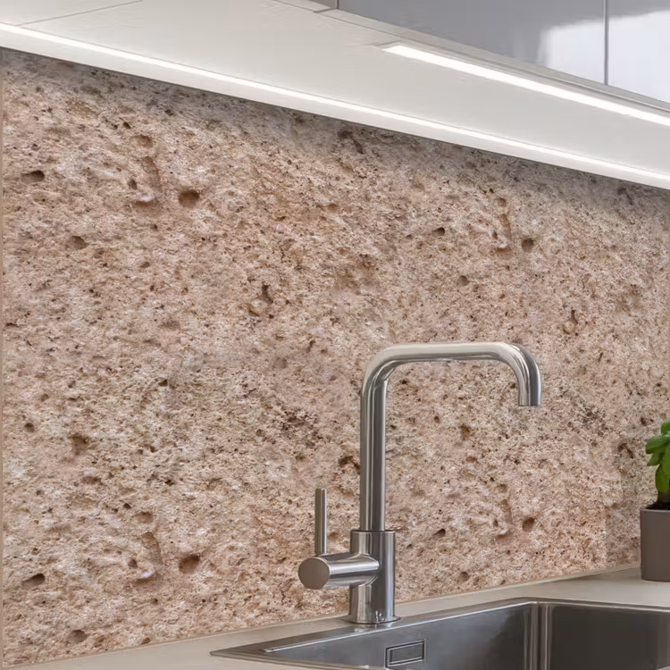 Crédence cuisine - Muur - Beige - Steen — 1
