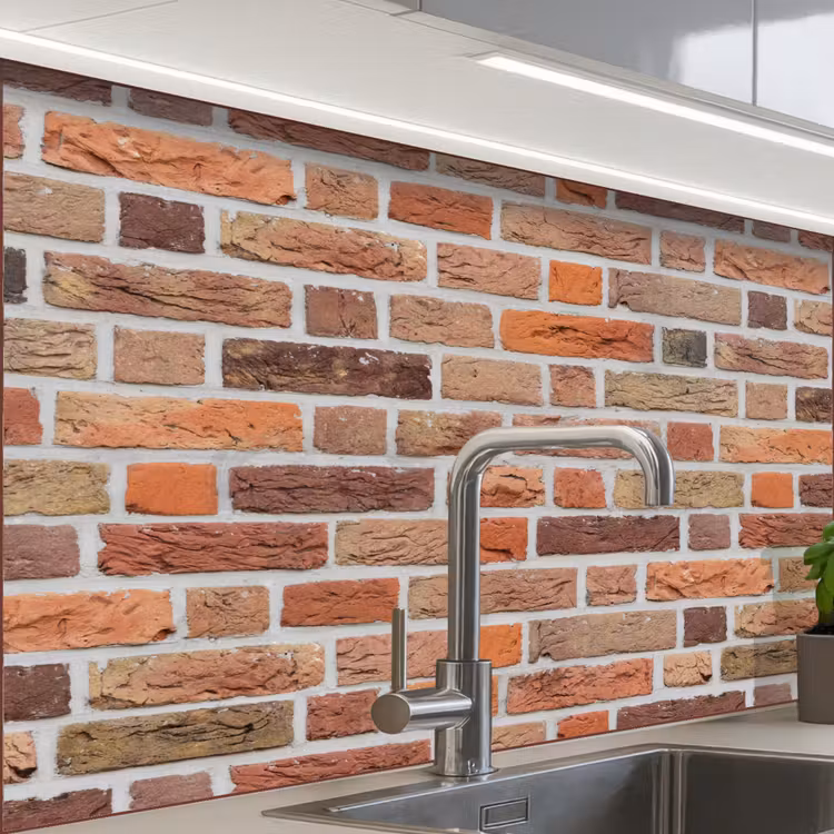 Crédence cuisine - Bakstenen - Rood - Muur - Rustiek — 1