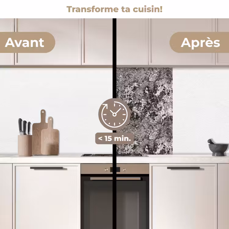 Crédence cuisine - Gris - Rouille - Motif — 2