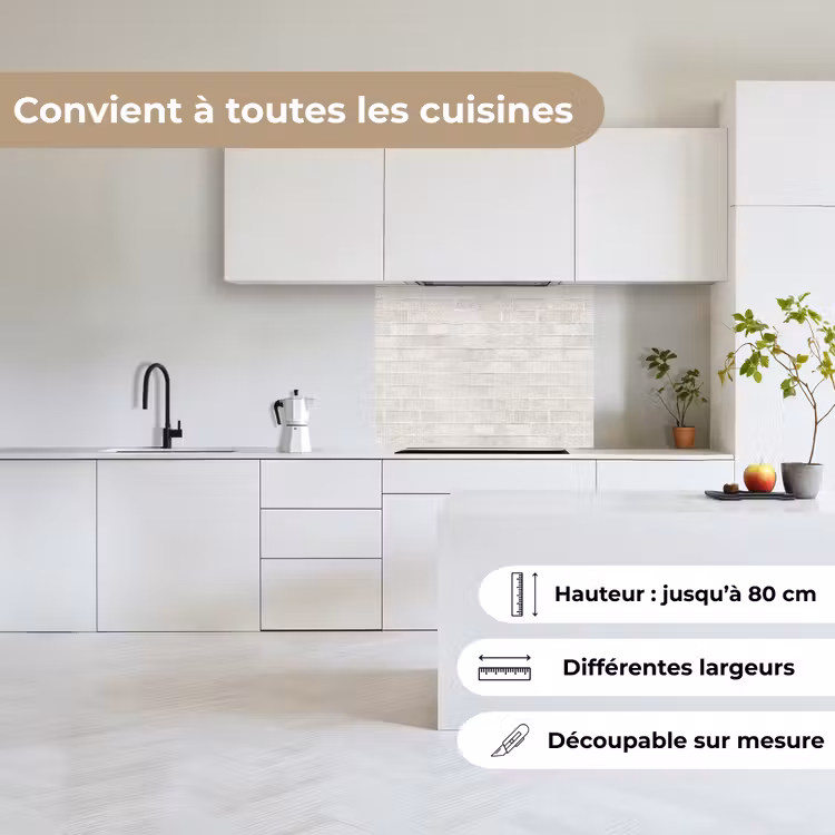Crédence cuisine - Muur - Wit - Bakstenen — 6