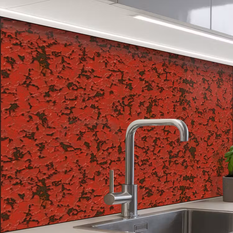 Crédence cuisine - Rouille - Rouge - Taches — 1