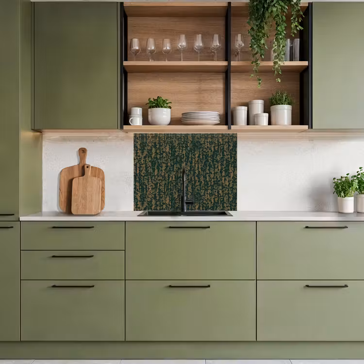 Crédence cuisine - Vert - Marron - Taches - Rouille — 7