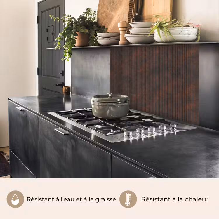 Crédence cuisine - Rayures - Rouille - Foncé — 4