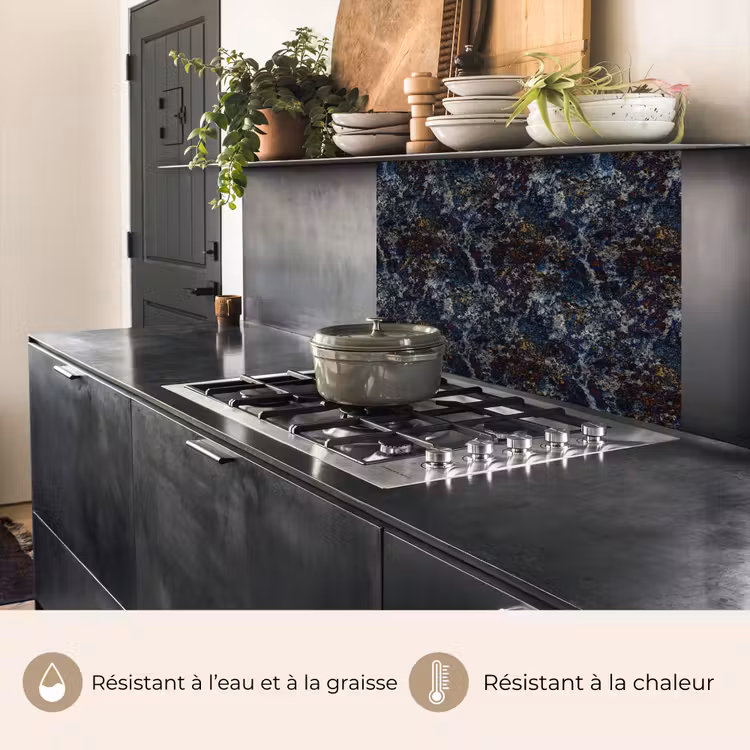 Crédence cuisine - Bleu - Granit - Foncé — 4