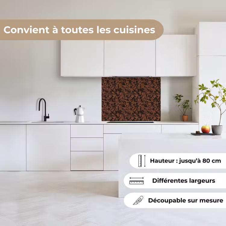 Crédence cuisine - Granit - Rouge - Noir — 6