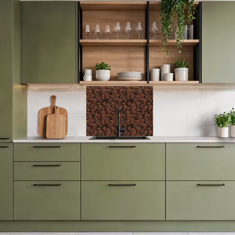 Crédence cuisine - Granit - Rouge - Noir — 7