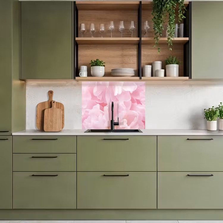 Crédence cuisine - Fleurs - Rose - Pivoine — 7