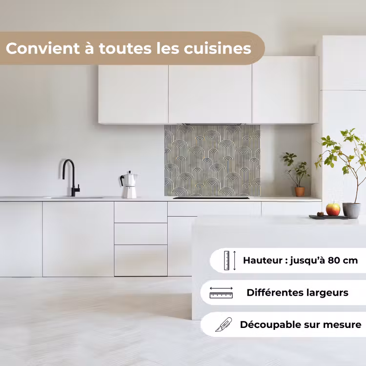 Crédence cuisine - Noeud - Or - Bleu — 6