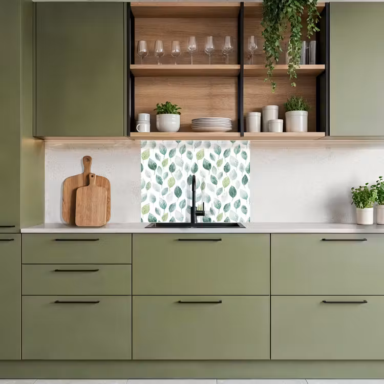 Crédence cuisine - Feuille - Mélange - Frais - Vert — 7
