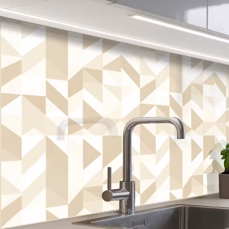 Crédence cuisine - Moderne - Abstrait - Beige — 1
