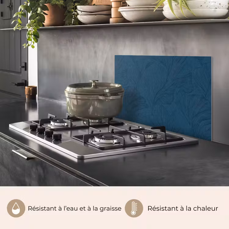 Fond de hotte - Abstrait - Motif - Bleu foncé - Elégant — 2