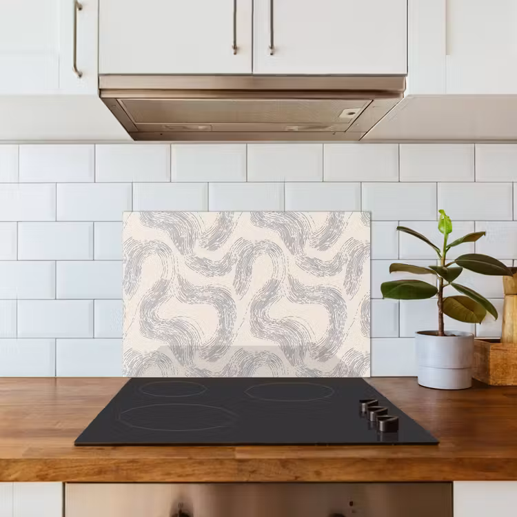Fond de hotte - Lignes - Motif - Beige - Minimaliste — 3