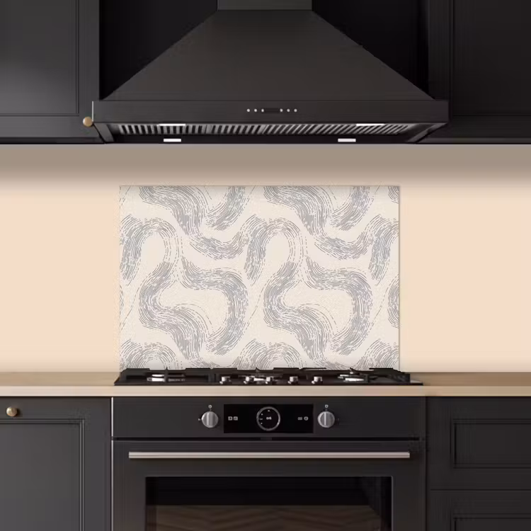 Fond de hotte - Lignes - Motif - Beige - Minimaliste — 5