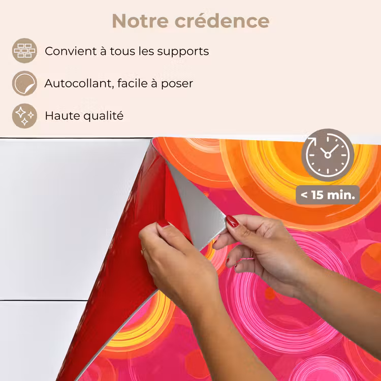 Fond de hotte - Cercles - Design - Coloré — 4