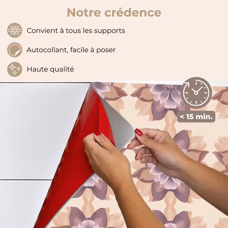 Fond de hotte - Classique - Motif - Violet — 4