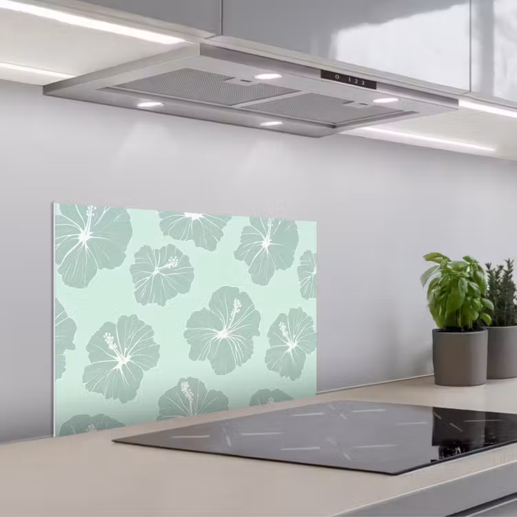 Fond de hotte - Fleurs - Hibiscus - Menthe — 1