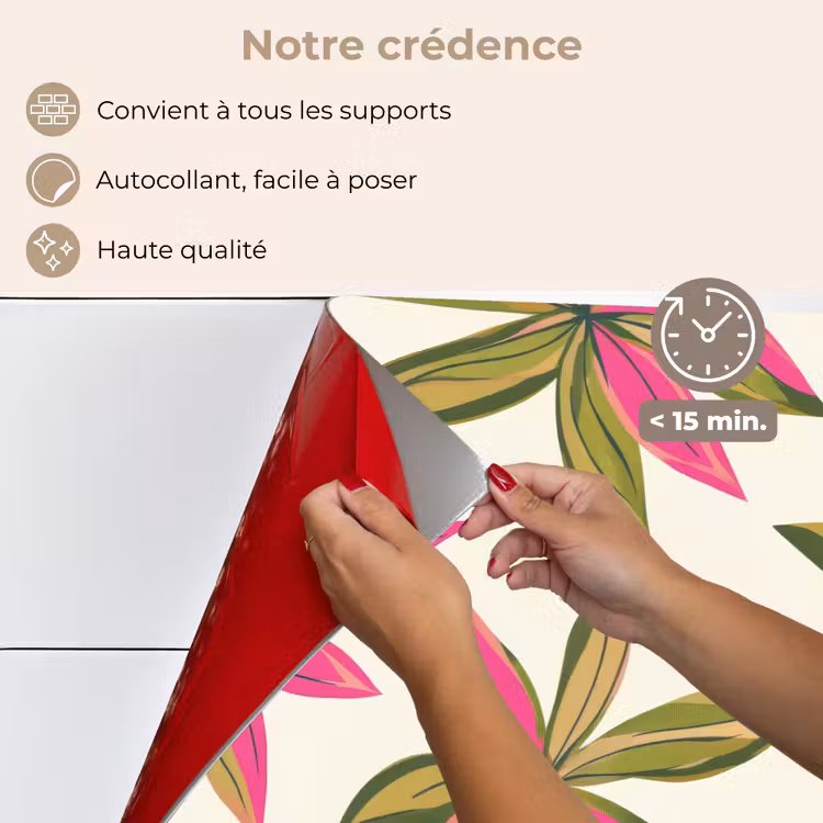 Fond de hotte - Tropical - Fleur - Rose — 4