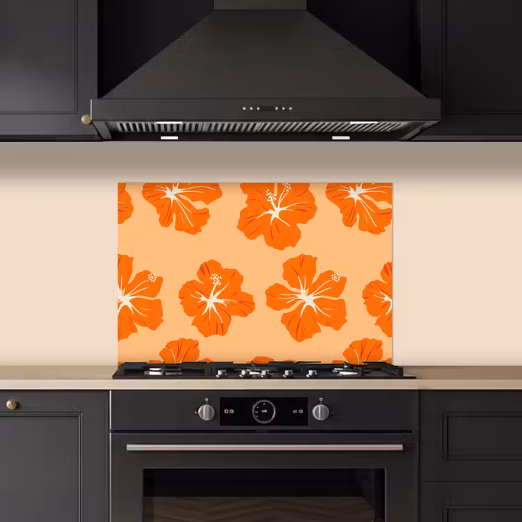 Fond de hotte - Tropical - Hibiscus - Orange — 5