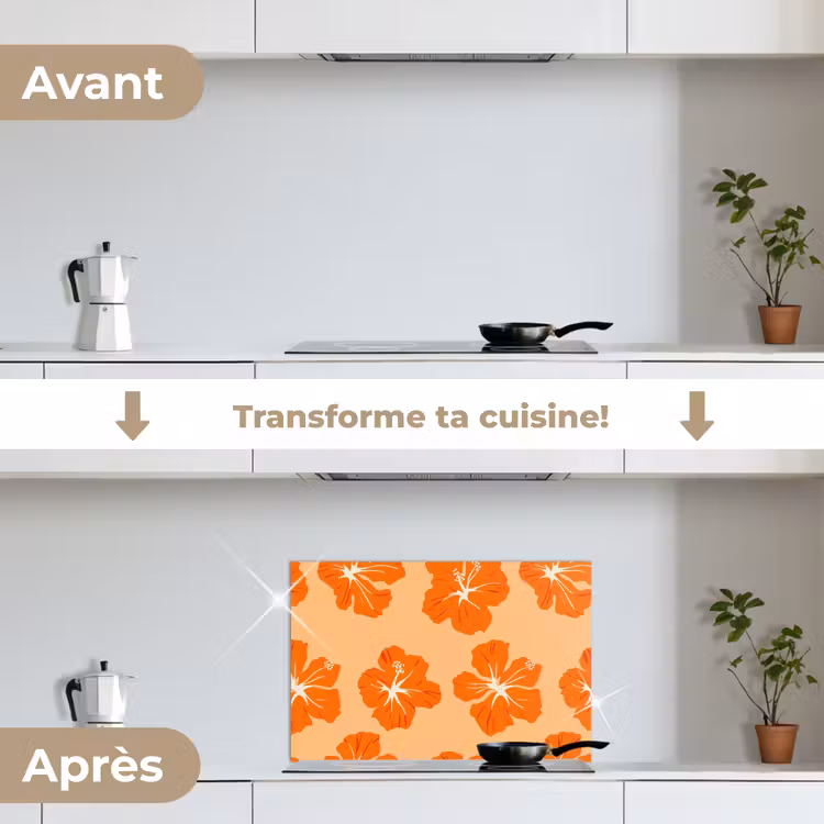 Fond de hotte - Tropical - Hibiscus - Orange — 7