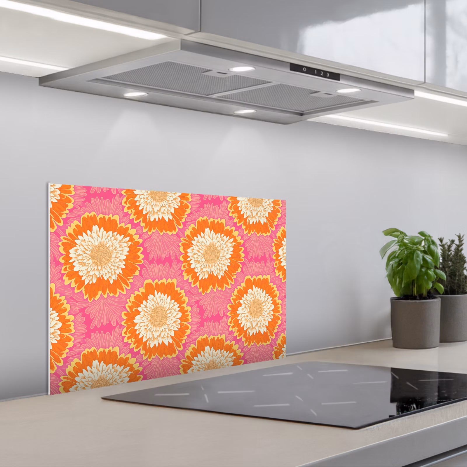 Fond de hotte - Rétro - Floral - Coloré — 1