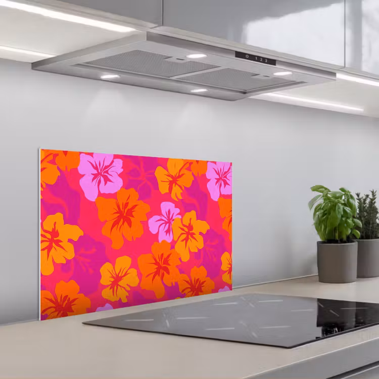 Fond de hotte - Été - Hibiscus - Coloré — 1