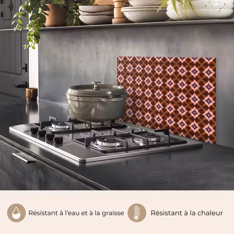 Fond de hotte - Géométrique - Orné - Marron — 2