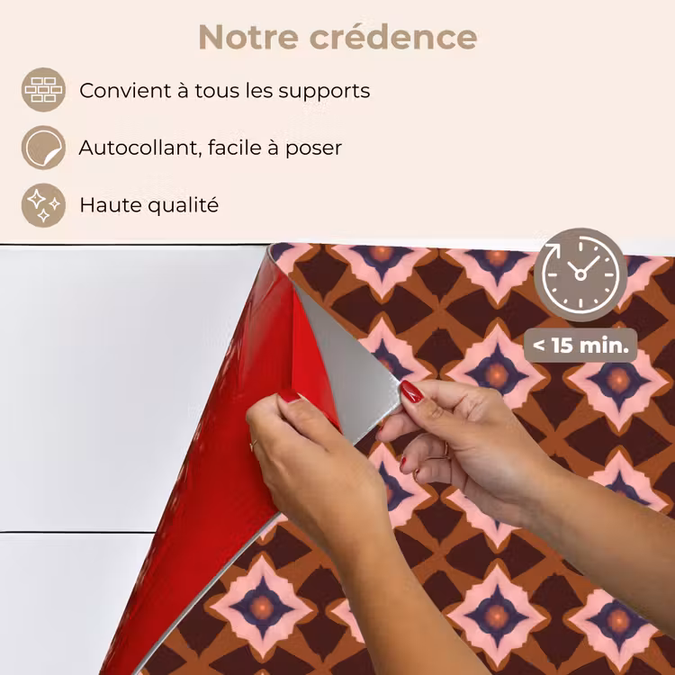 Fond de hotte - Géométrique - Orné - Marron — 4