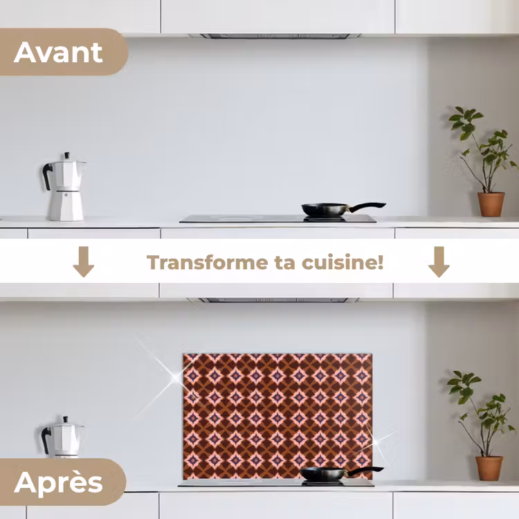 Fond de hotte - Géométrique - Orné - Marron — 7
