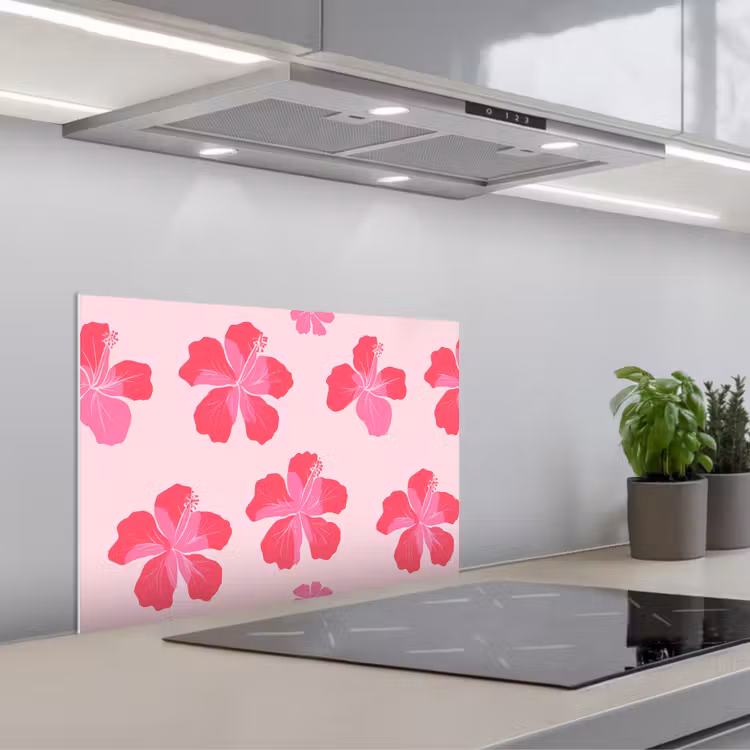Fond de hotte - Hibiscus - Fleurs - Rose — 1