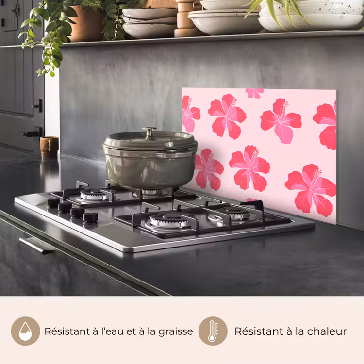 Fond de hotte - Hibiscus - Fleurs - Rose — 2