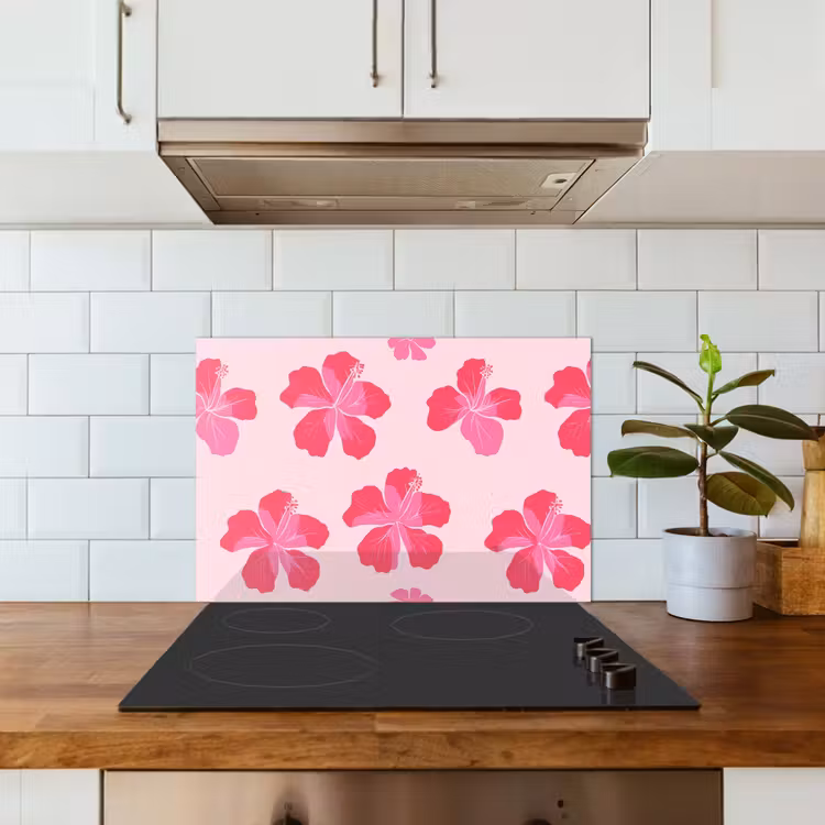 Fond de hotte - Hibiscus - Fleurs - Rose — 3