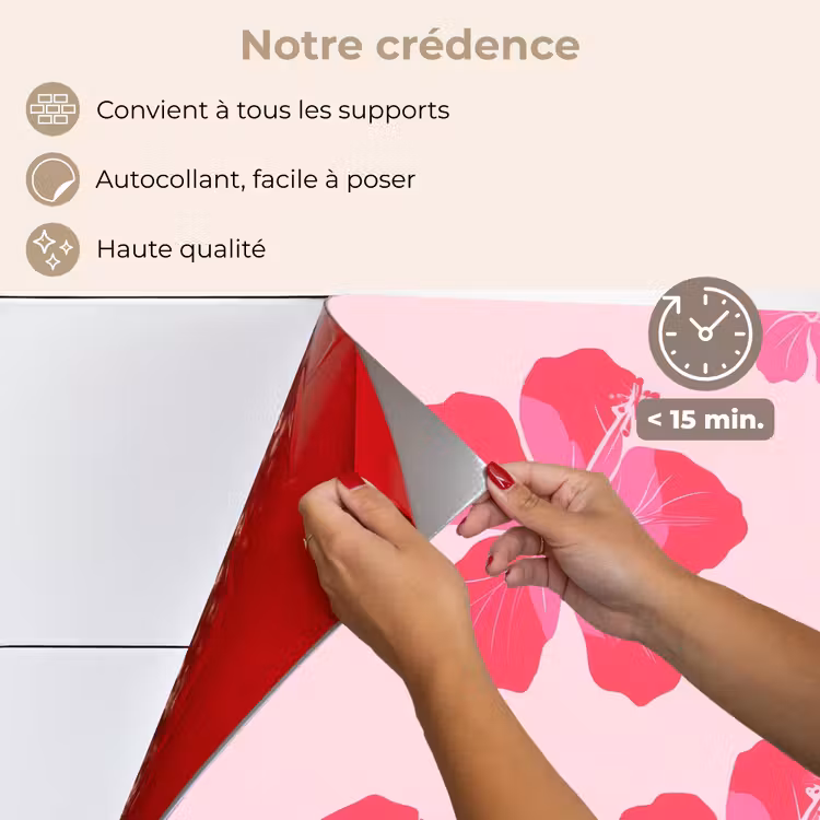 Fond de hotte - Hibiscus - Fleurs - Rose — 4
