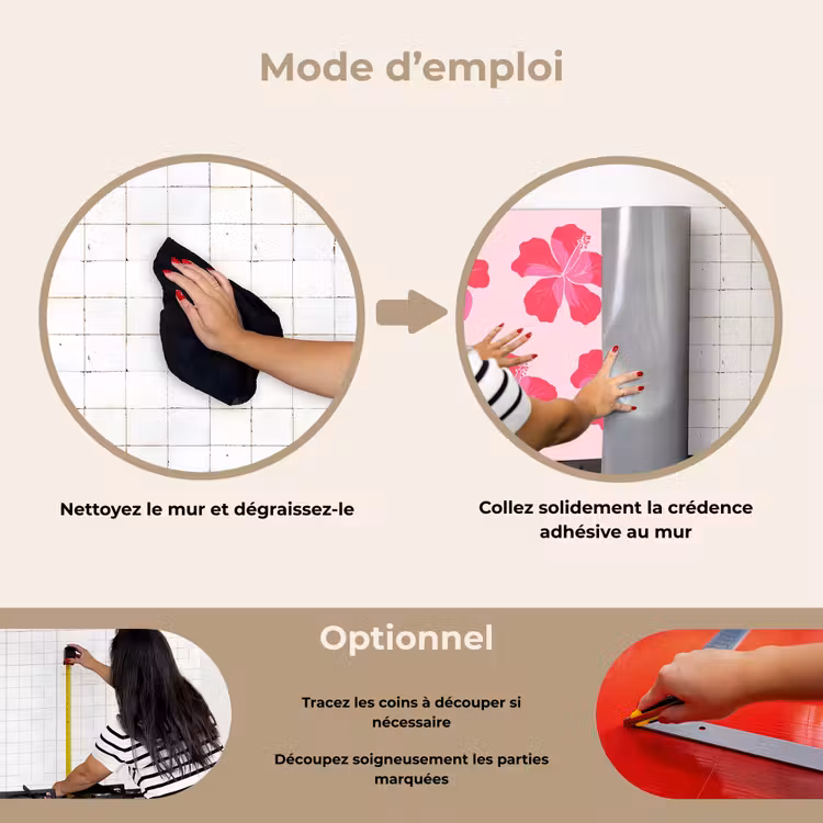 Fond de hotte - Hibiscus - Fleurs - Rose — 6