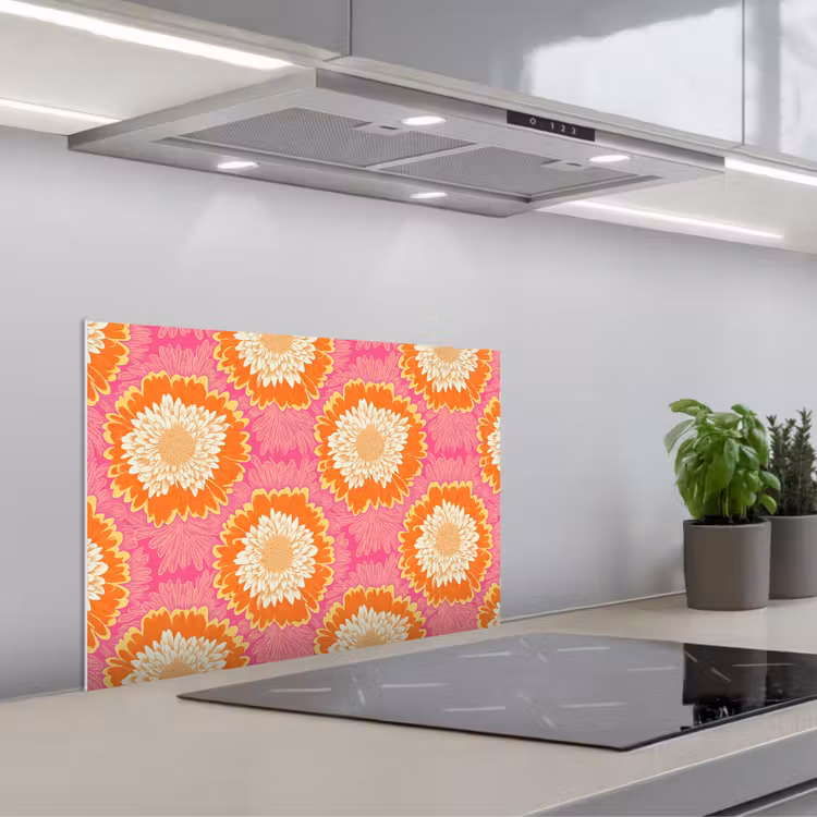 Fond de hotte - Rétro - Floral - Coloré — 1