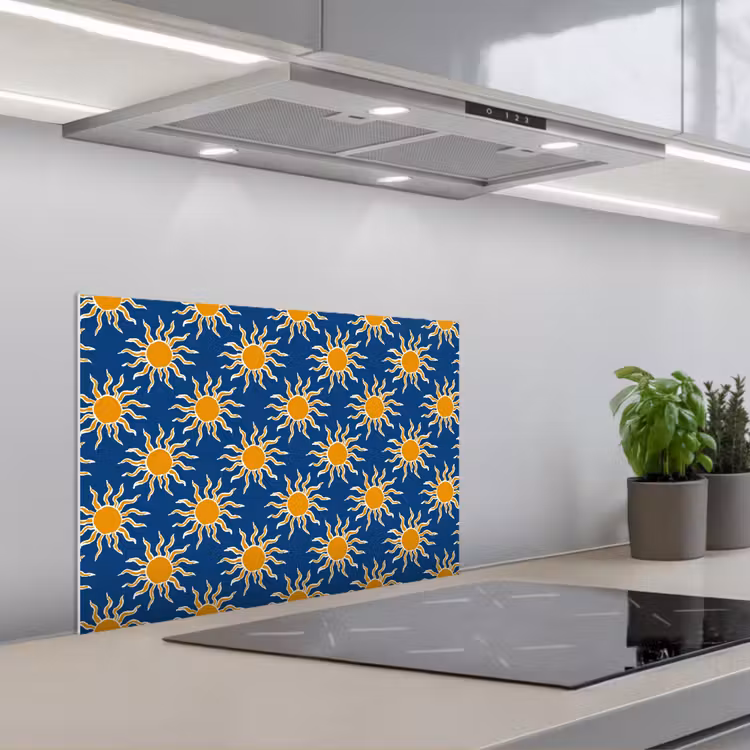 Fond de hotte - Soleil - Motif - Bleu — 1
