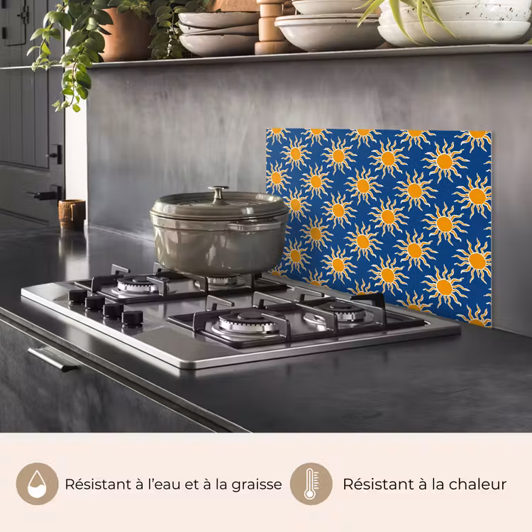 Fond de hotte - Soleil - Motif - Bleu — 2