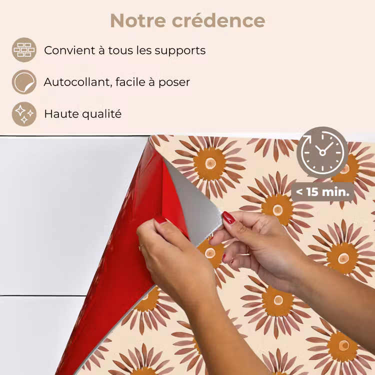 Fond de hotte - Motif - Rétro - Marron — 4