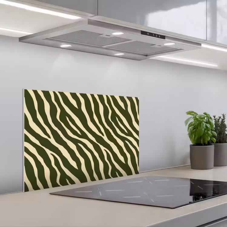 Fond de hotte - Zèbre - Motif - Vert — 1