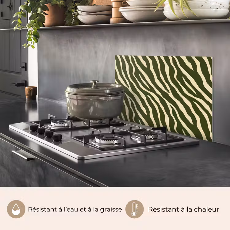 Fond de hotte - Zèbre - Motif - Vert — 2