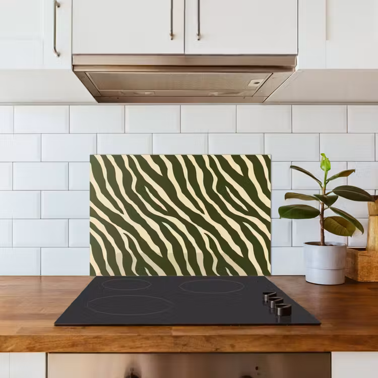 Fond de hotte - Zèbre - Motif - Vert — 3